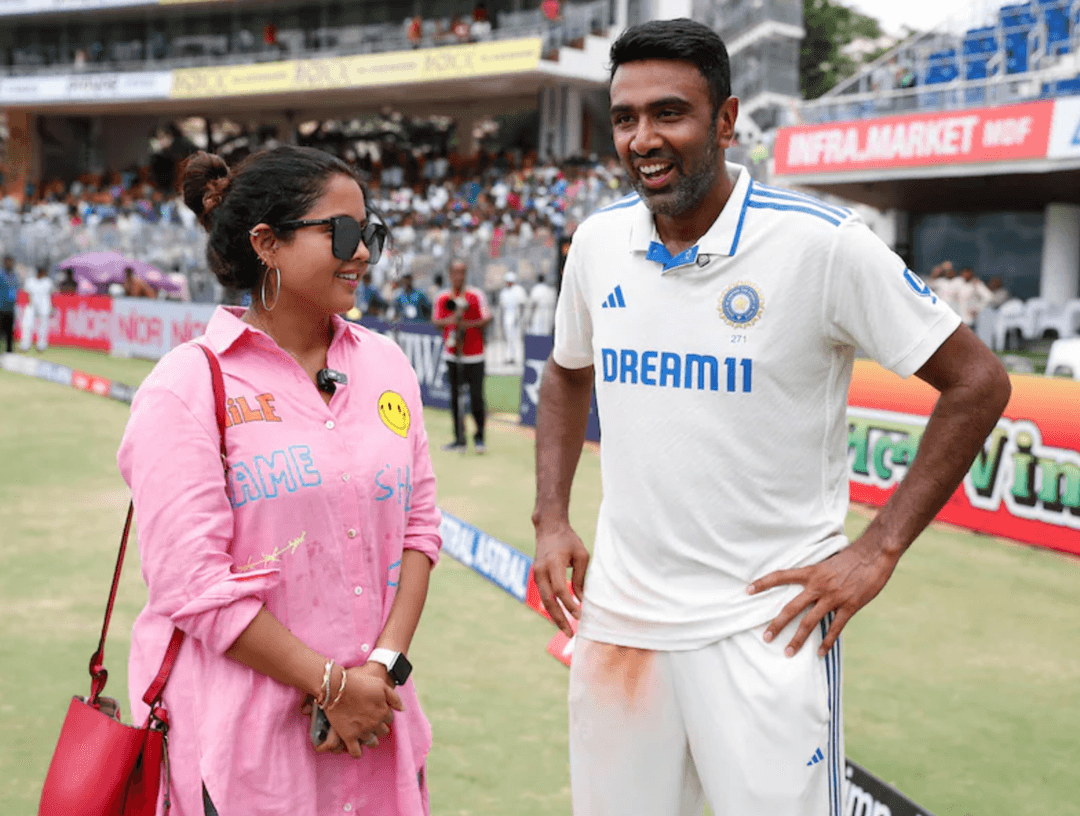 R Ashwin with his wife