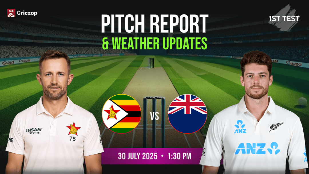 Zimbabwe vs New Zealand 1st Test Pitch Report 